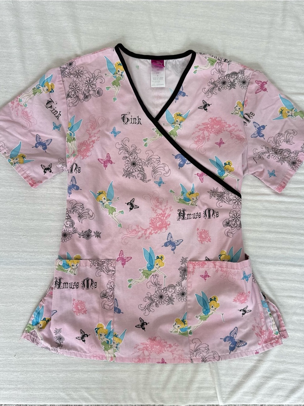 Tinker bell scrub top